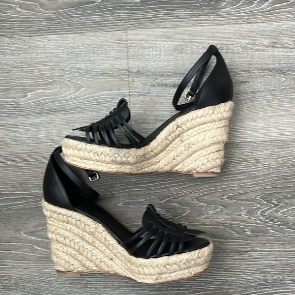 Altuzarra Black Espadrille Wedge Sandals - Picture 7 of 7